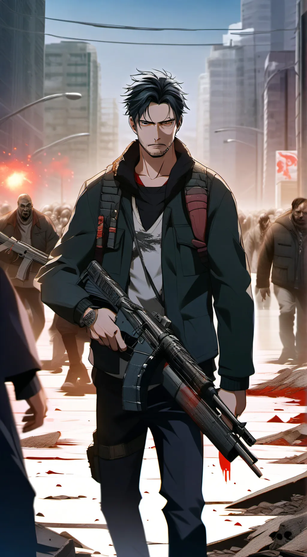 ai character: Zombie apocalypse  background