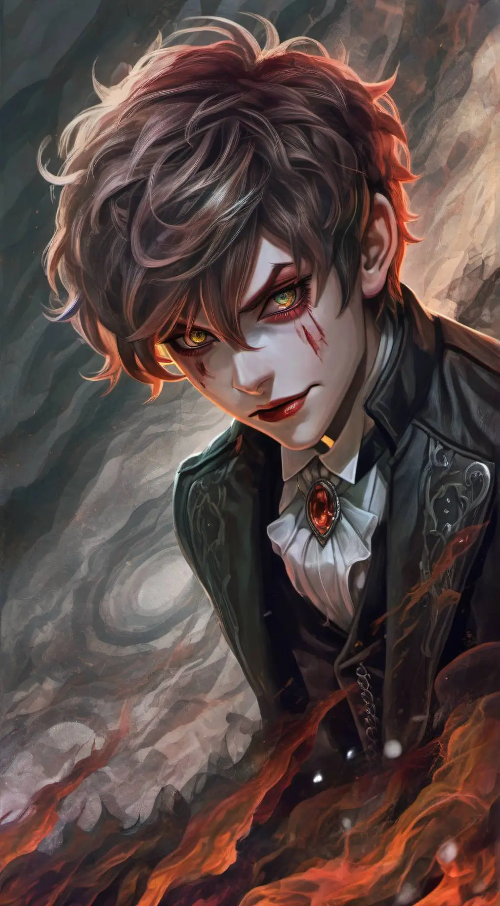 ai character: bacon hair background