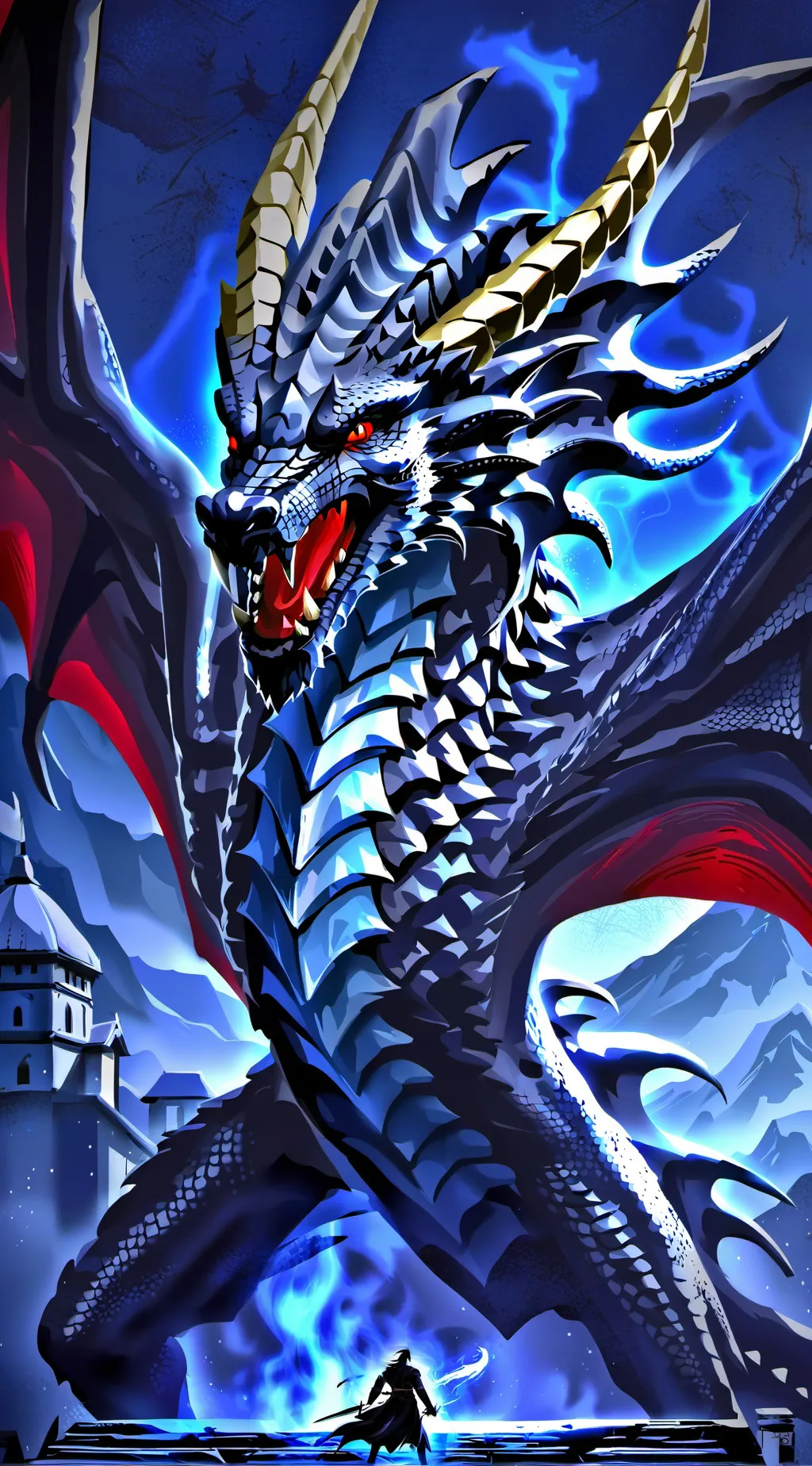 ai character: Dragon background