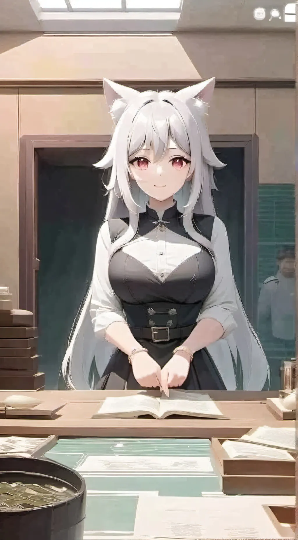 ai character: Cat girl background