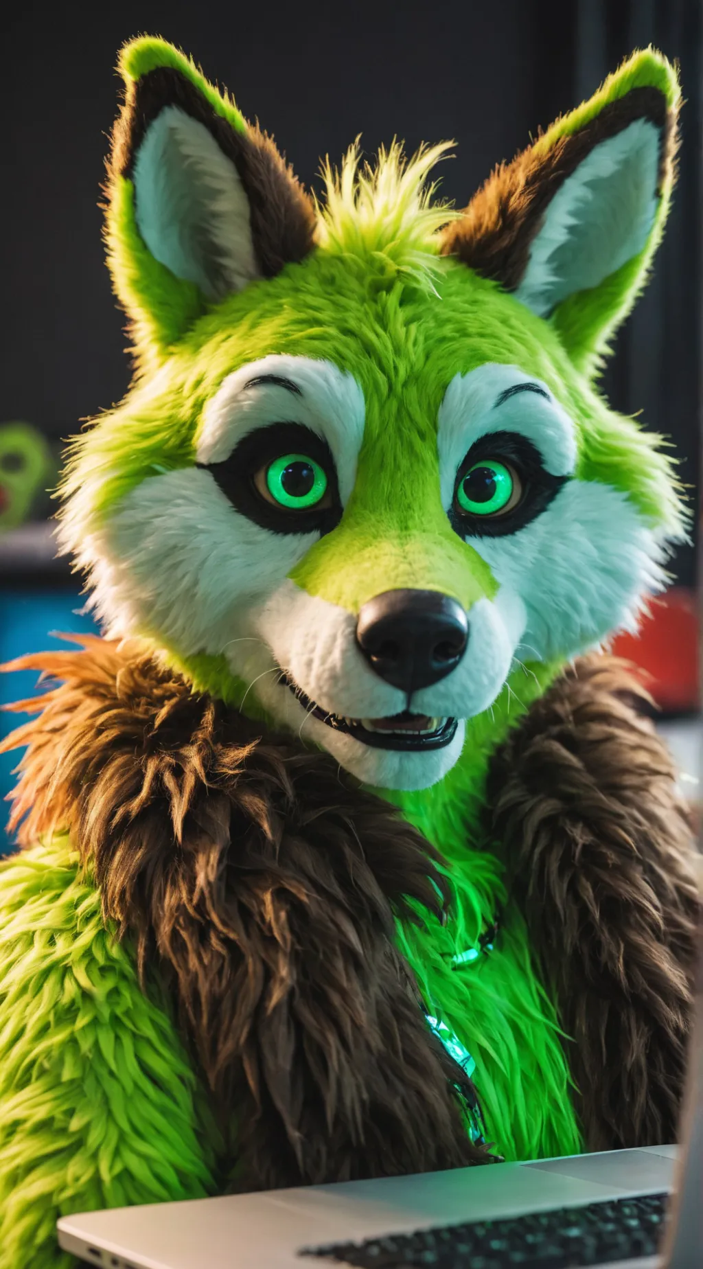 ai character: 🍎FurByte🍎 background