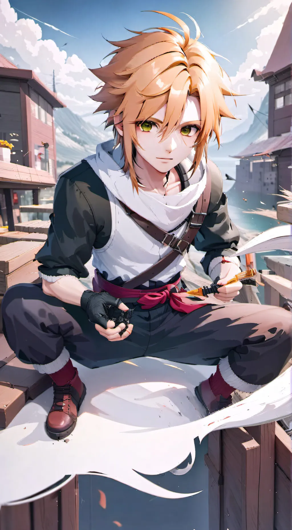 ai character: AVALANCHE/ ff7 background