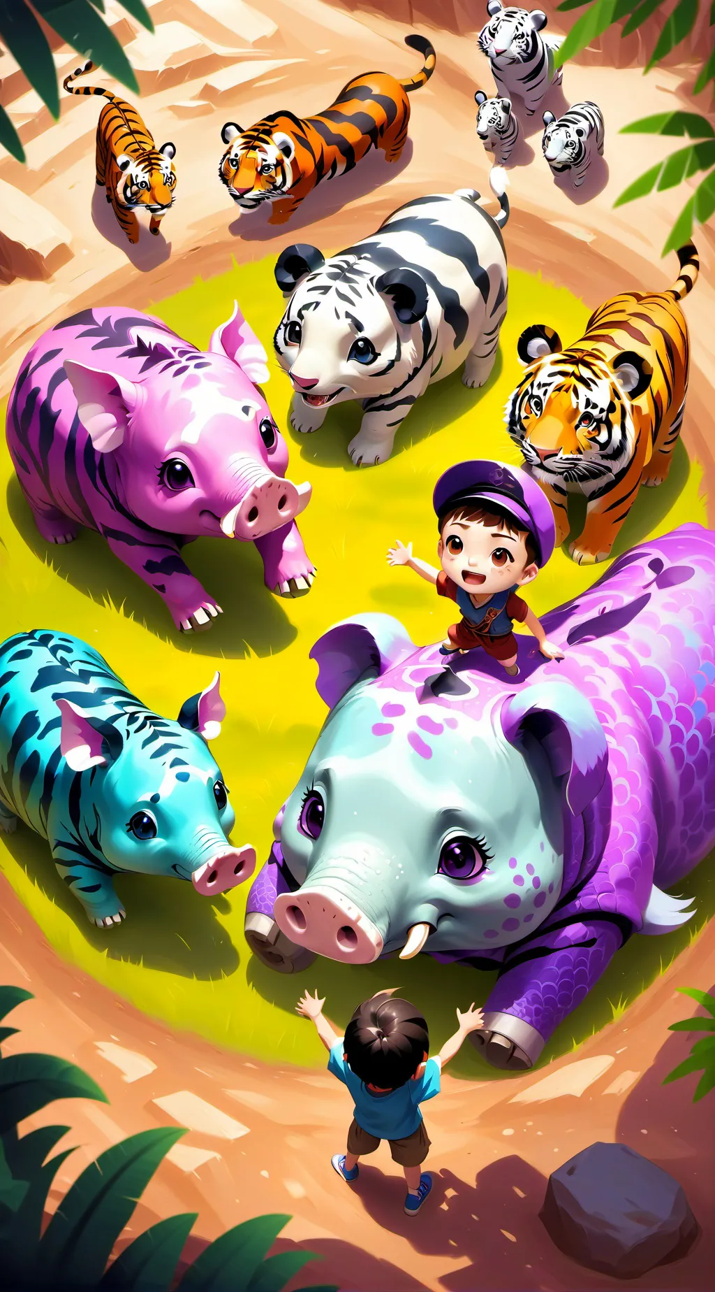 ai character: random generat background