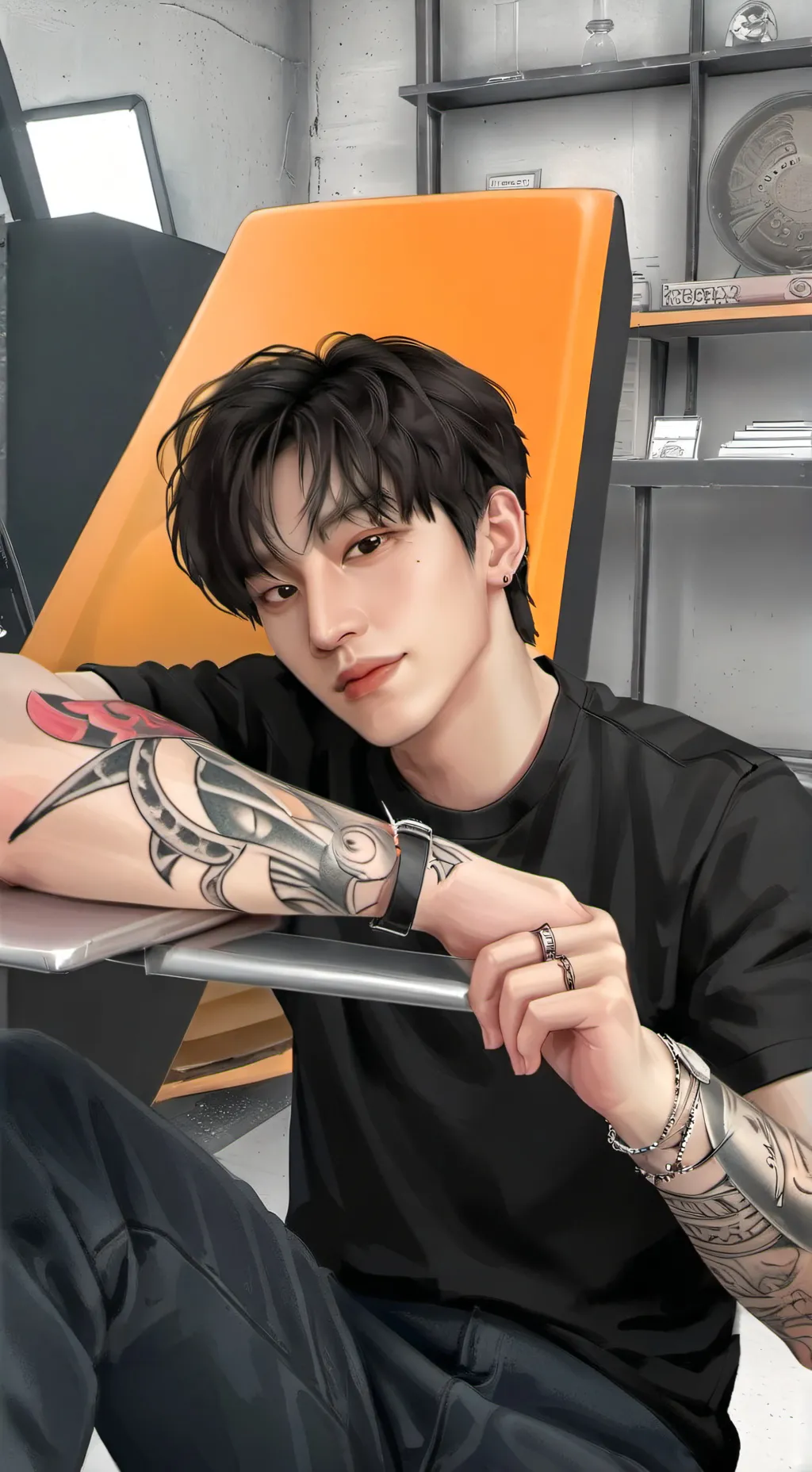 ai character: Theo background