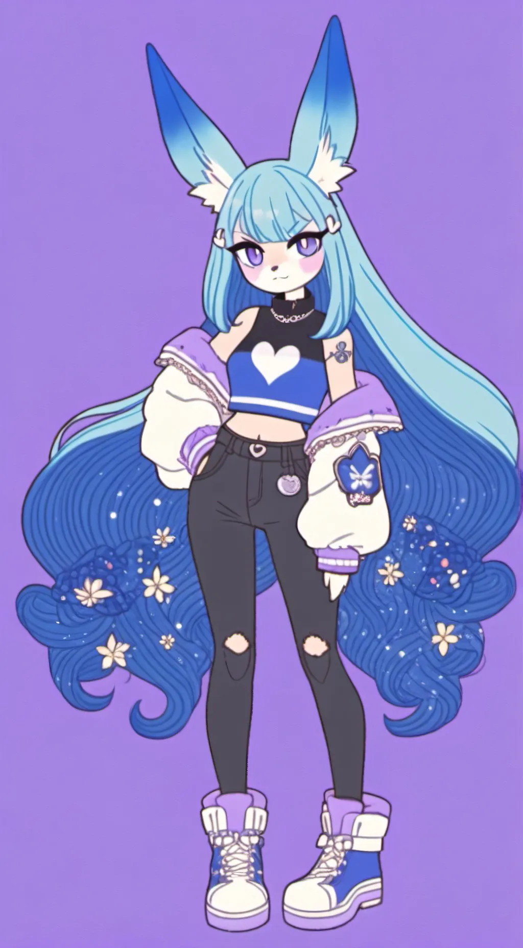 ai character: glaze the glaceon  background