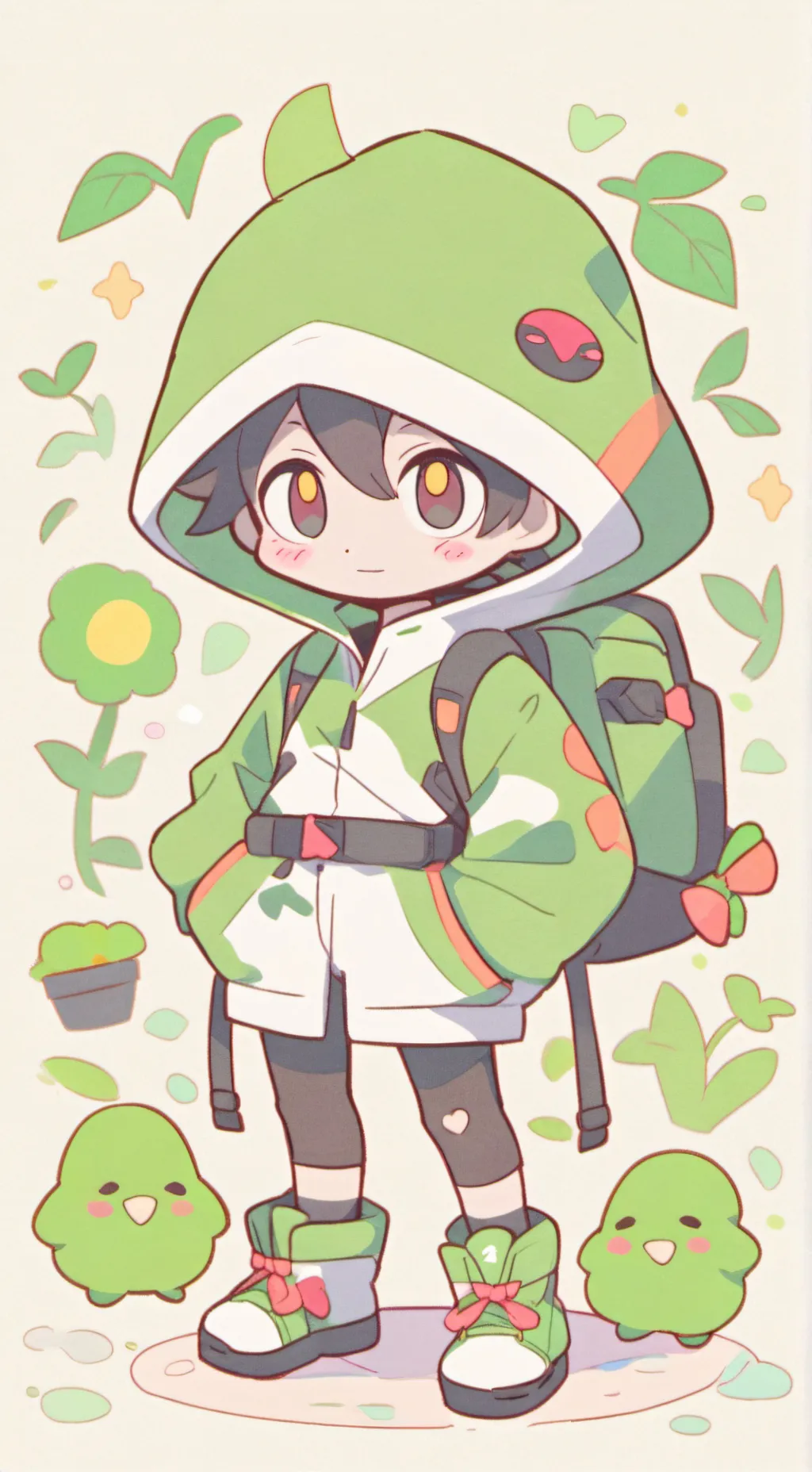 ai character: ᴄᴜᴛᴇ ᴄʜɪʙɪ ʙᴏʏ background