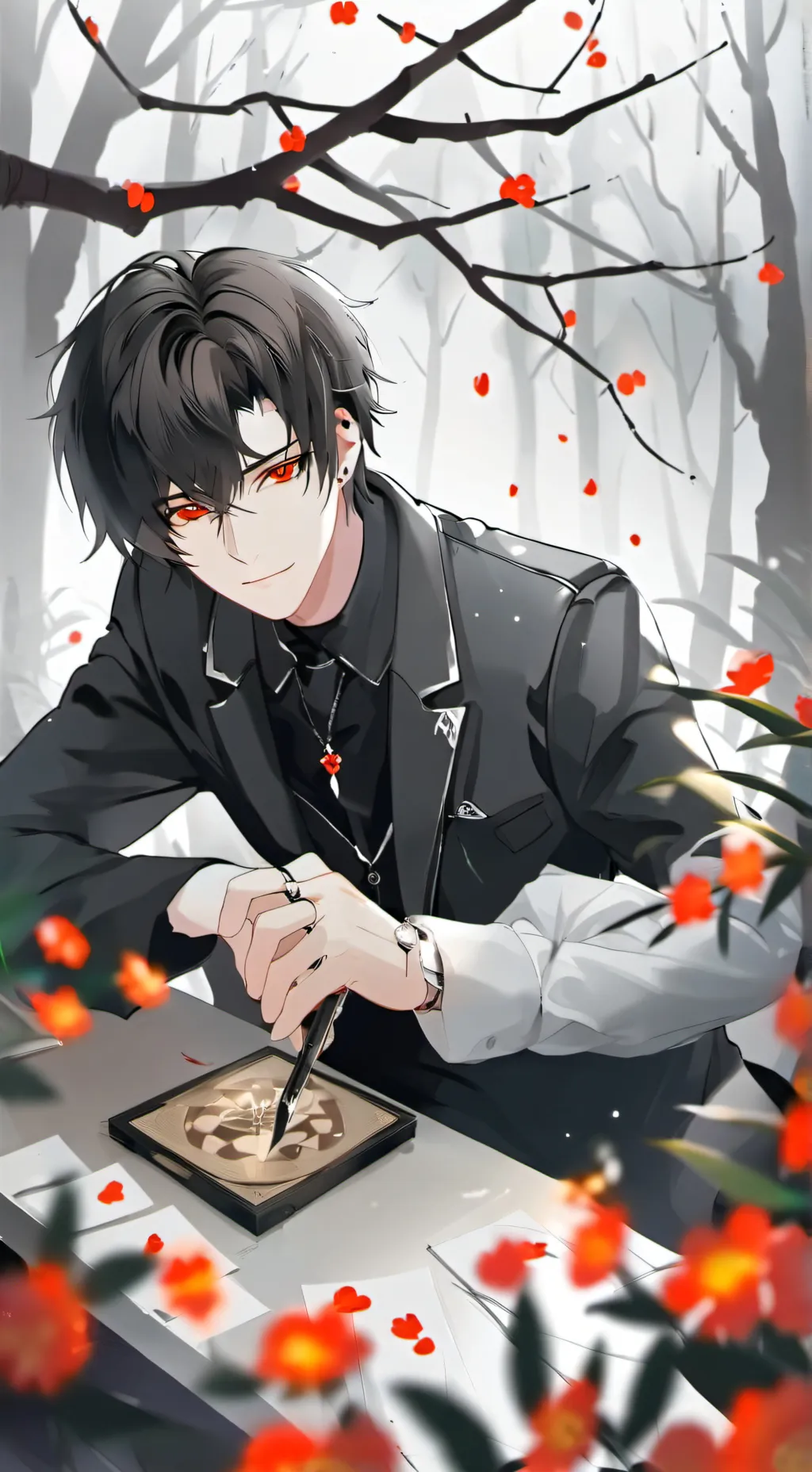 ai character: Mr Scarletta  background