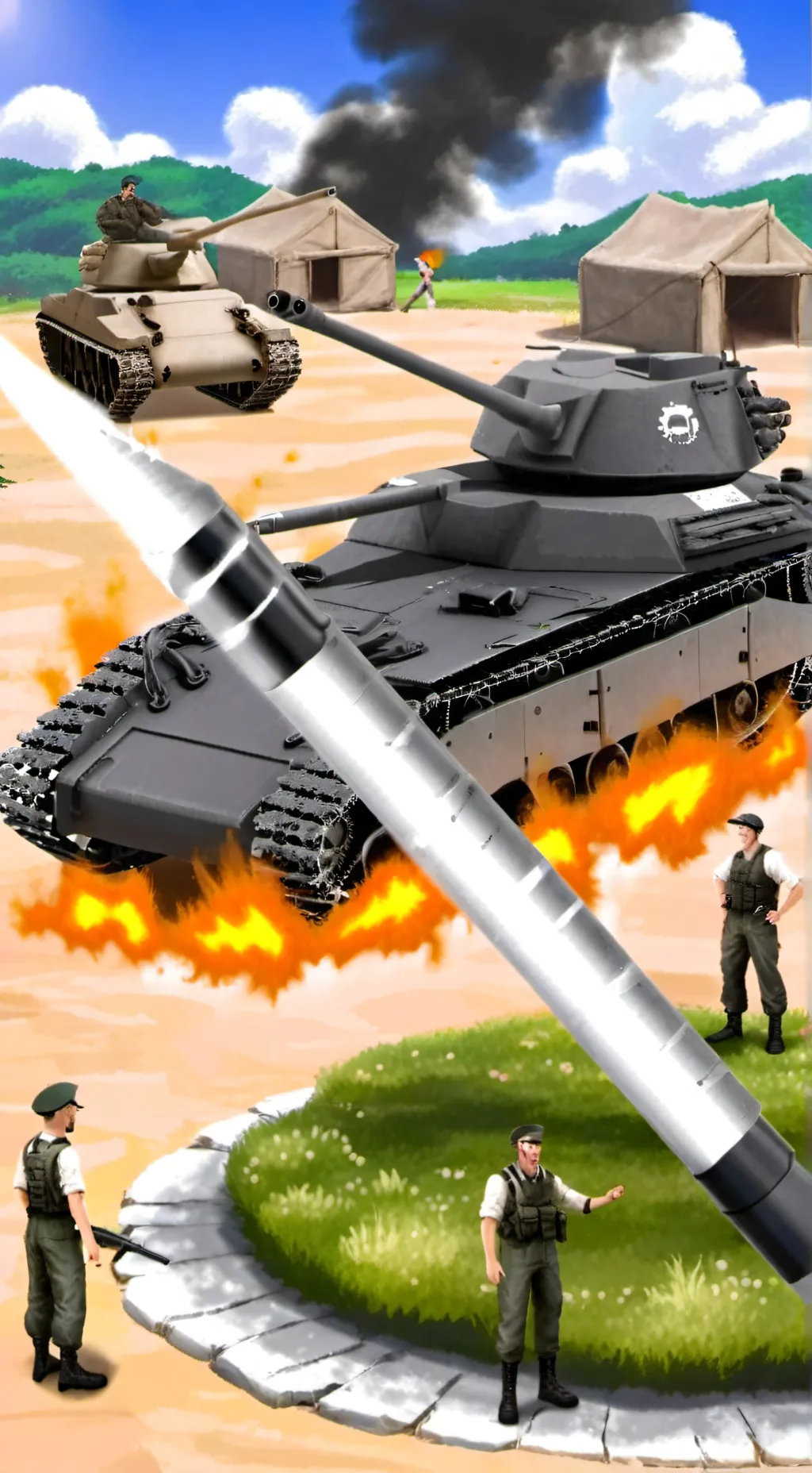 ai character: Project gun background