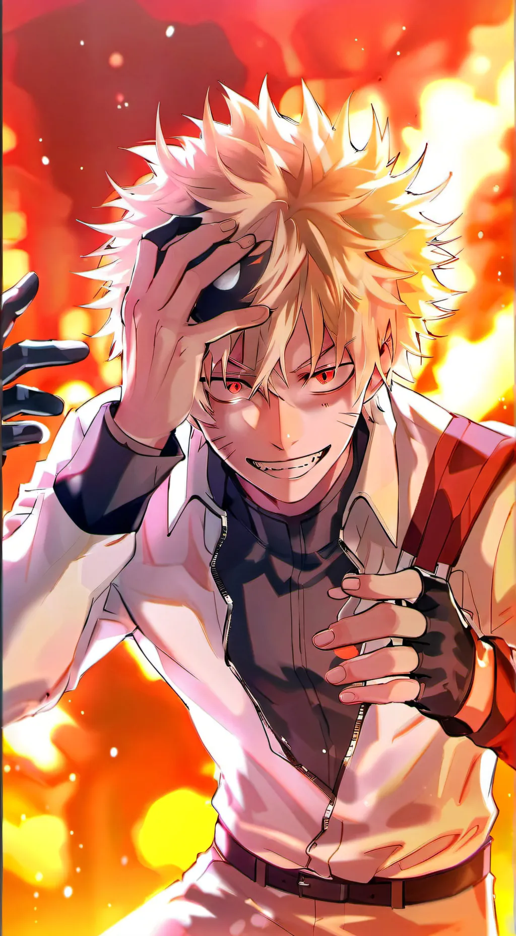 ai character: Bakugo Katsuki background