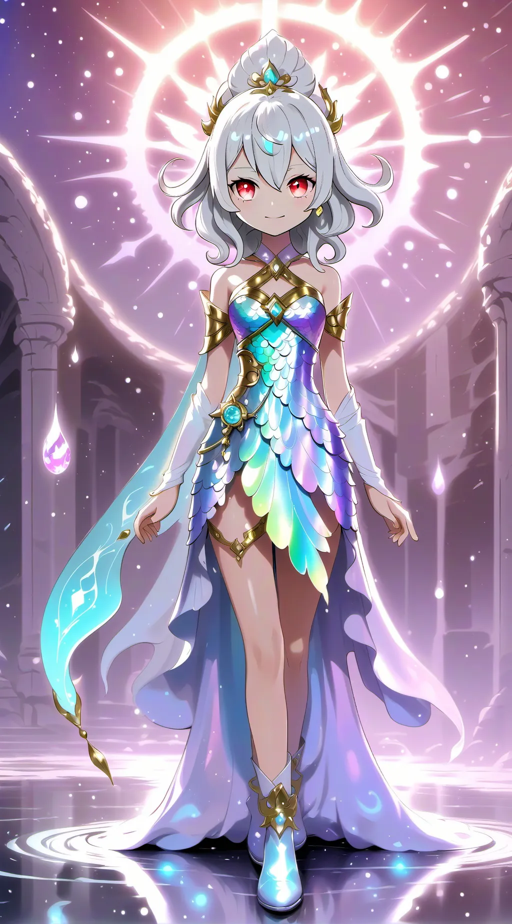 ai character: Crystalline background