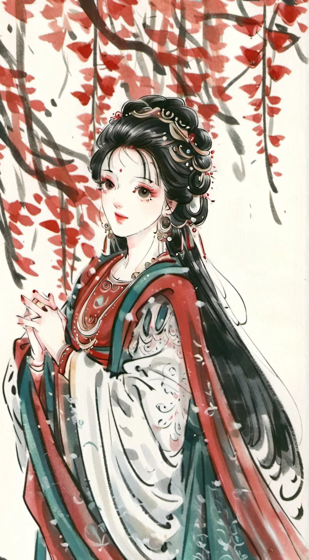 ai character: china girl background