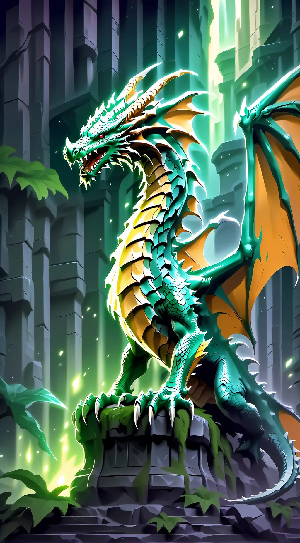 ai character: Green Dragon background