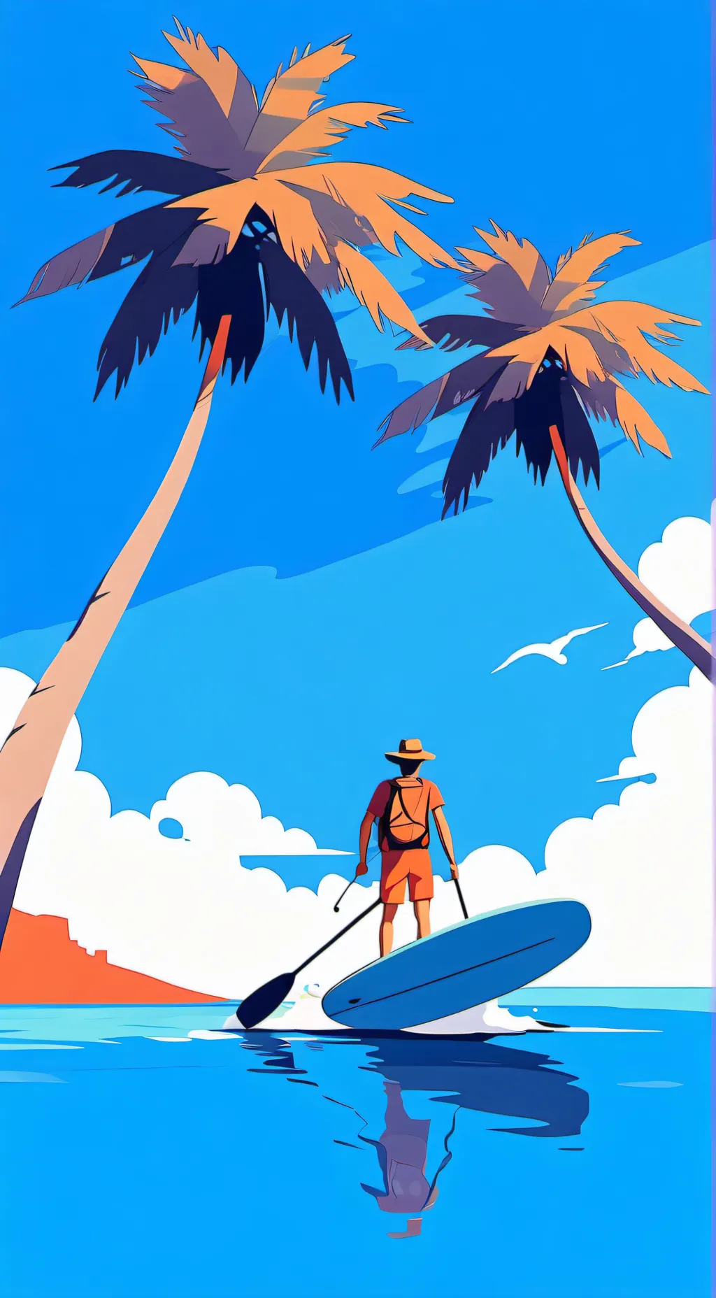 ai character: skibidi  vacation background