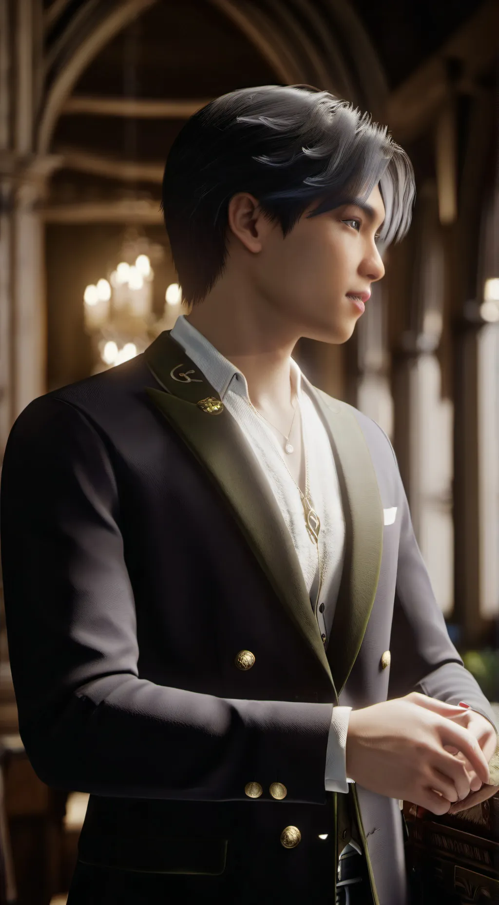 ai character: klein background