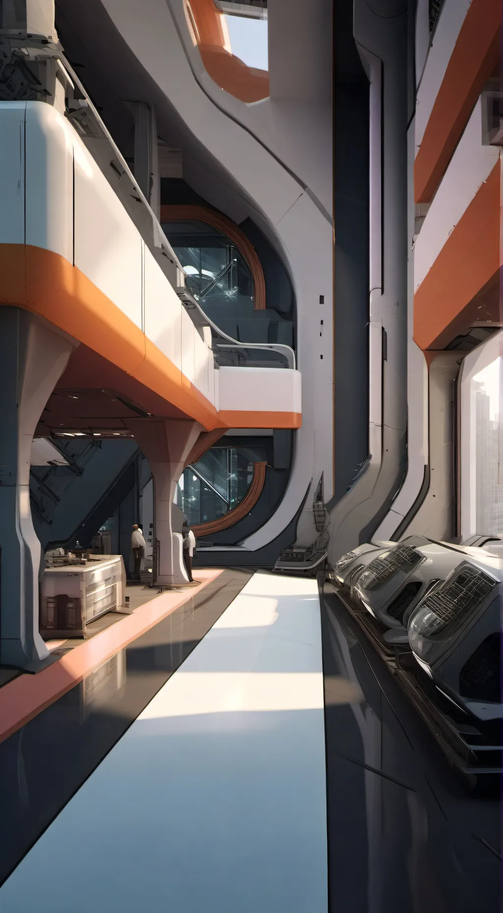 ai character: Protogen factory background