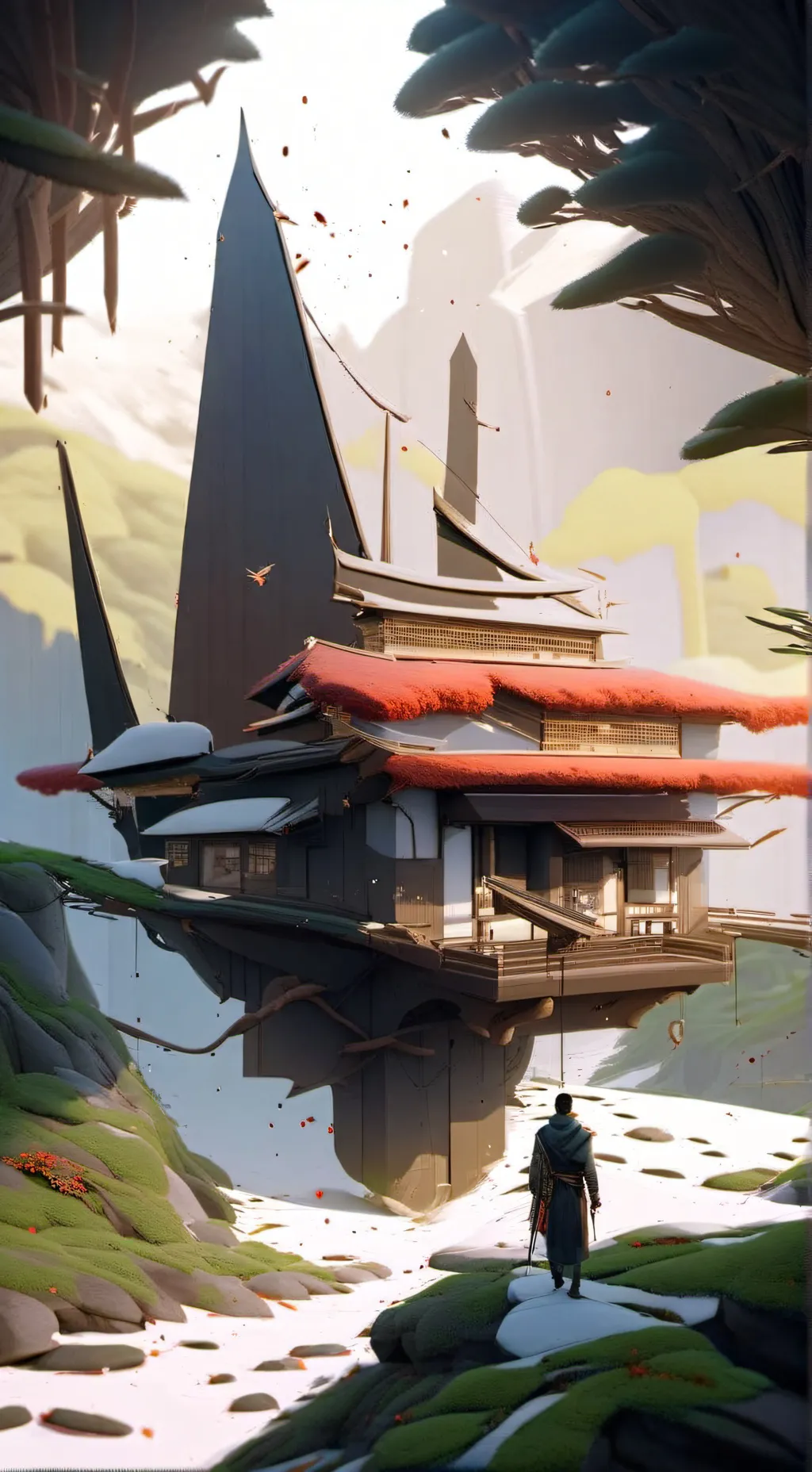 ai character: MINECRAFT, 1.21.4 background