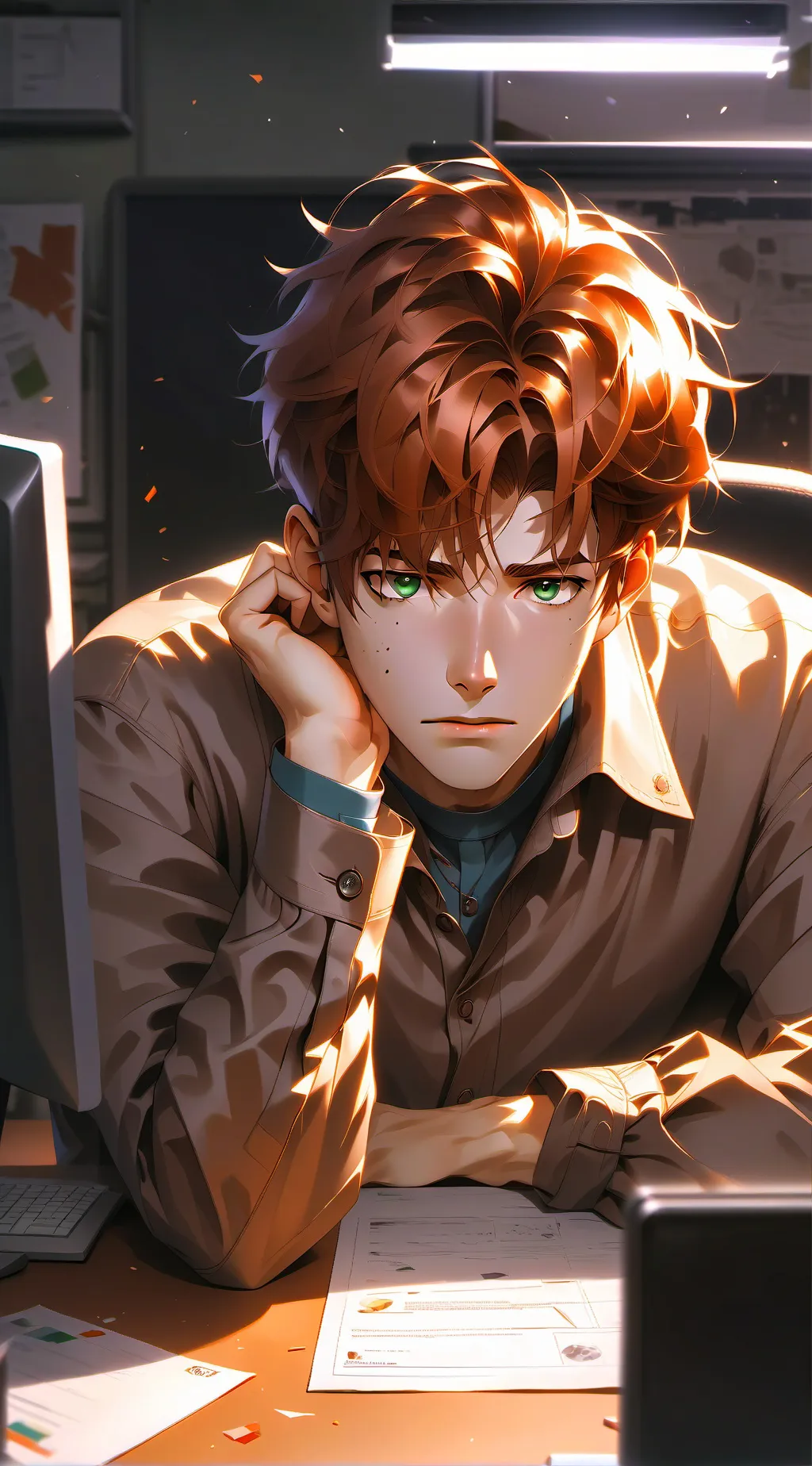 ai character: Nervous Desk Mate background