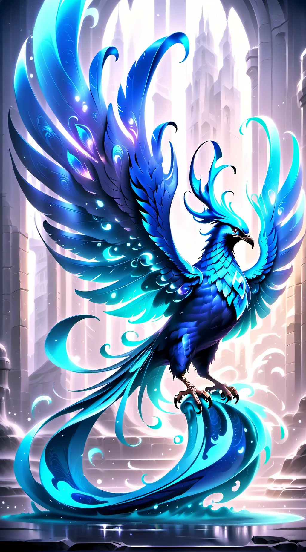 ai character: bird life background