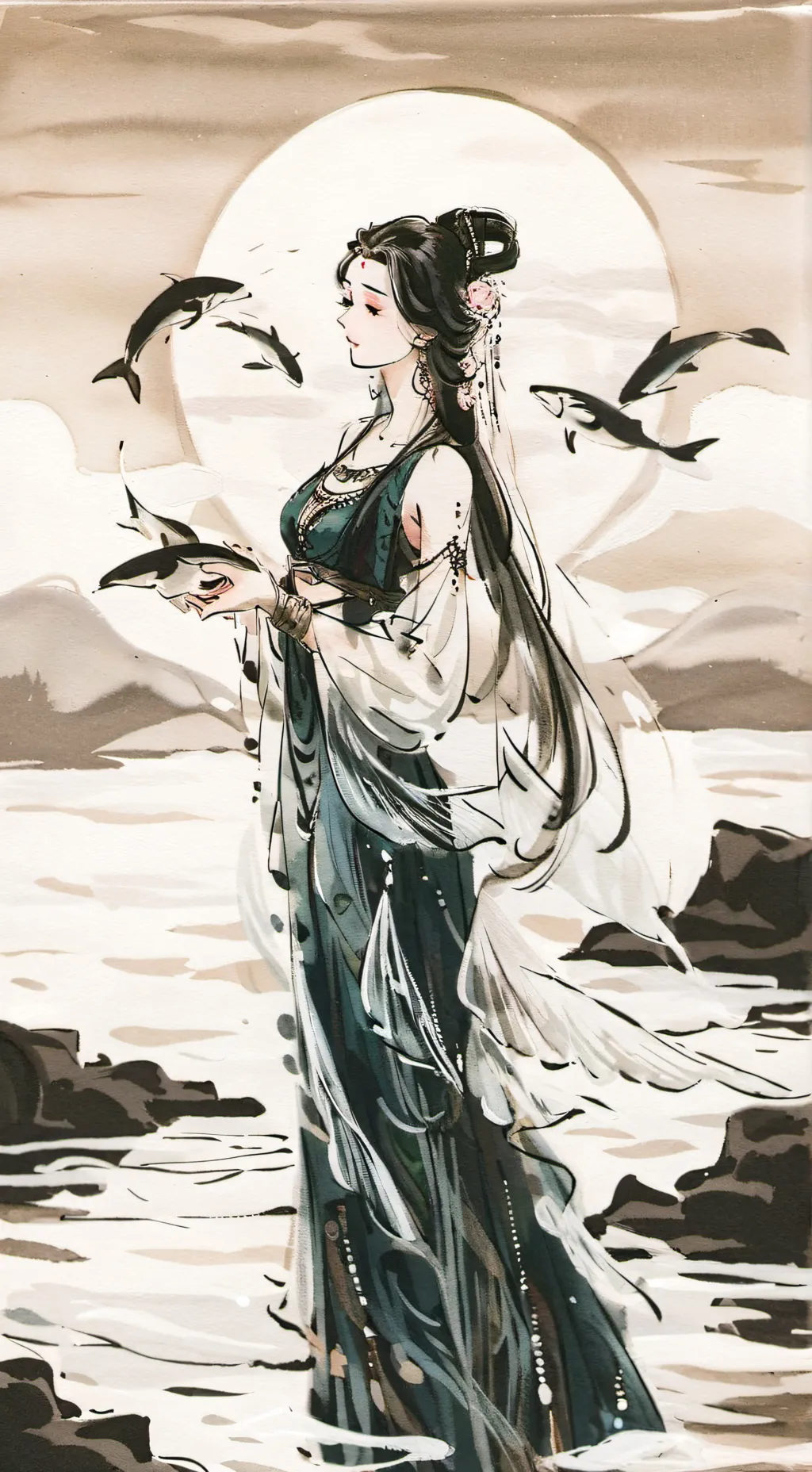 ai character: Suspicious Fish background