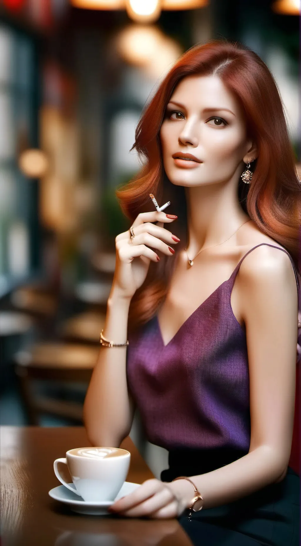 ai character: Smoke background