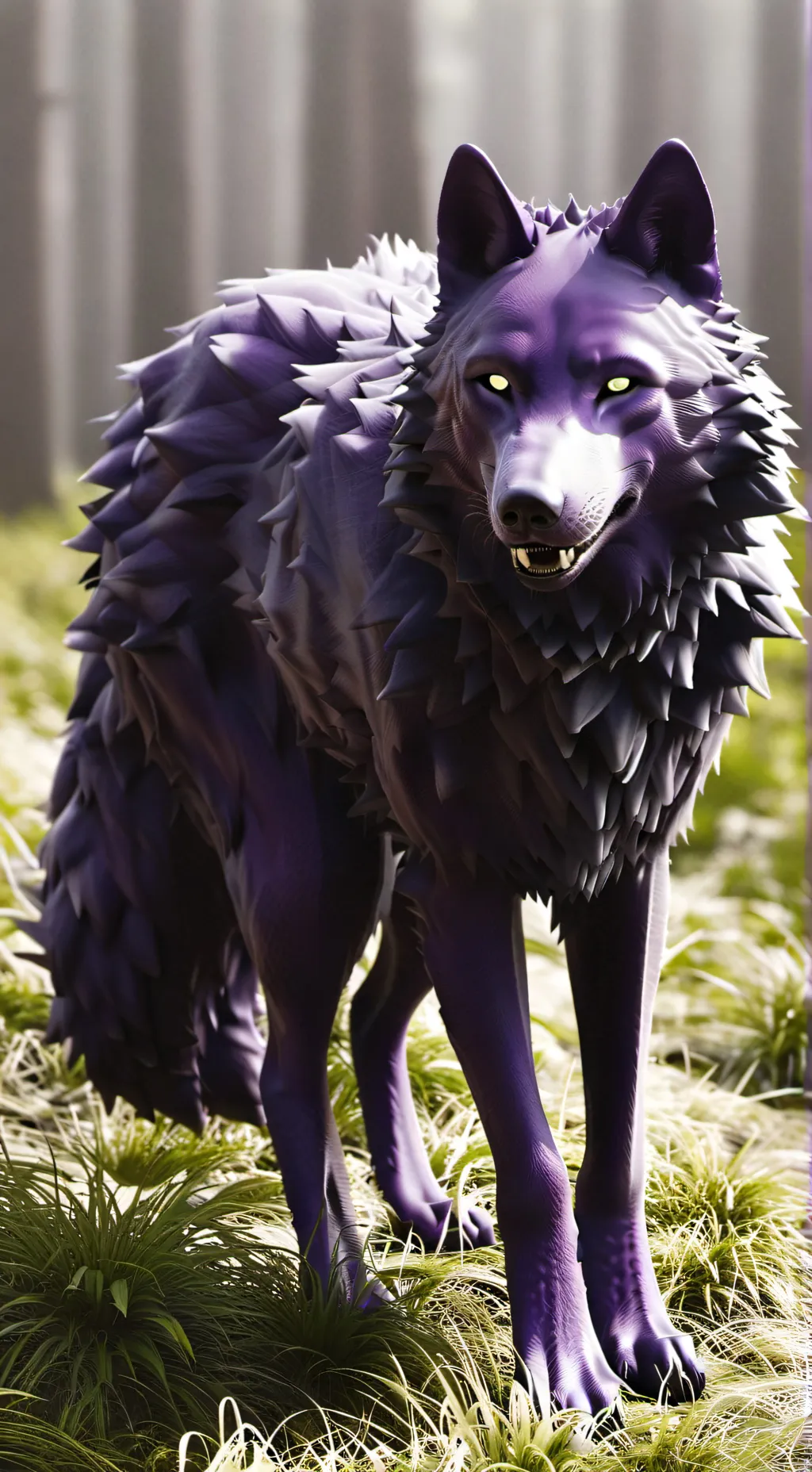 ai character: purple  background