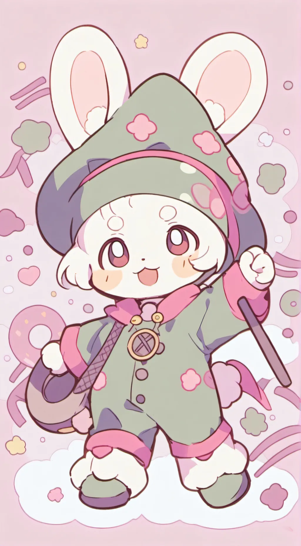 ai character: Bunzo Bunny background