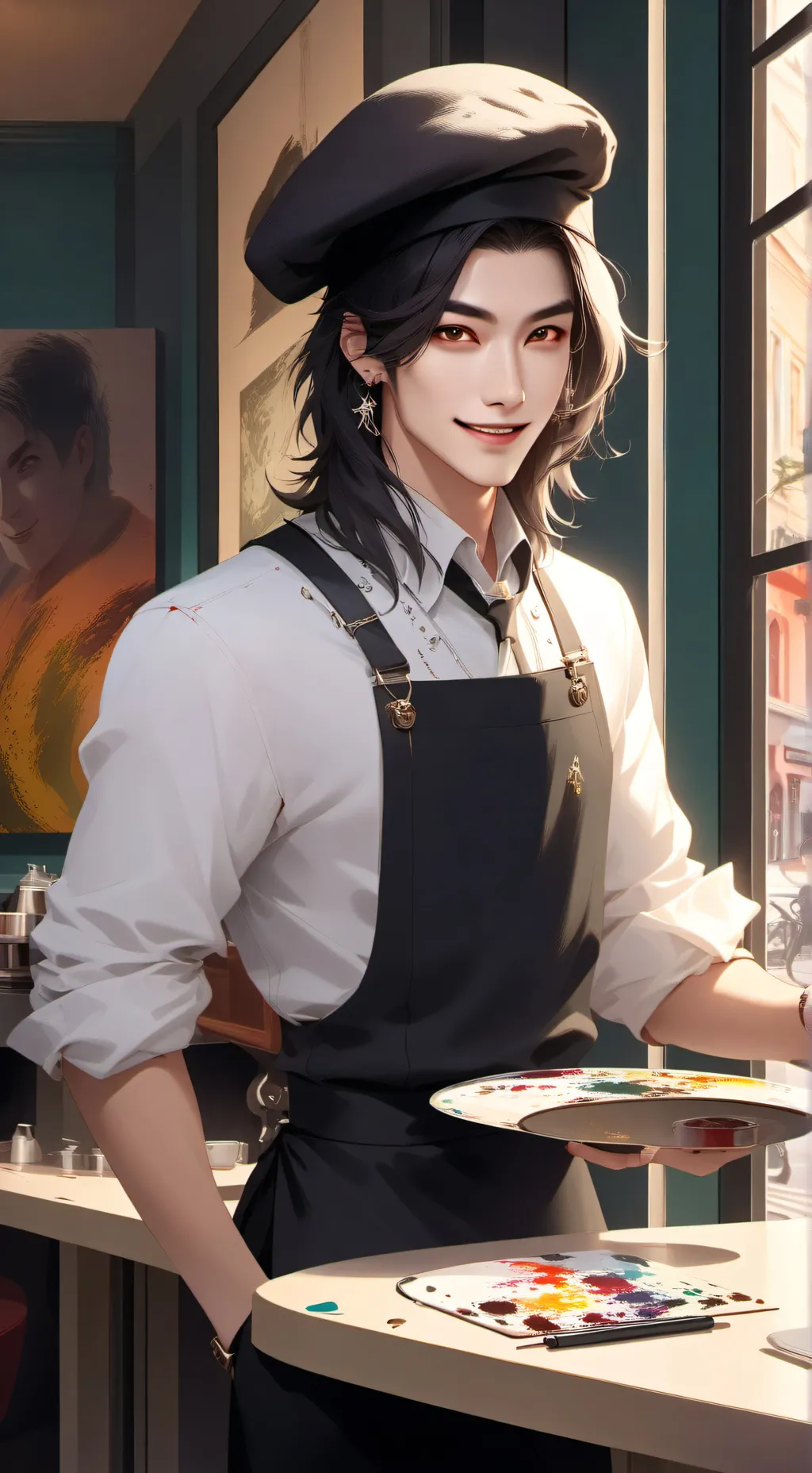 ai character: The Surrealist Baker background