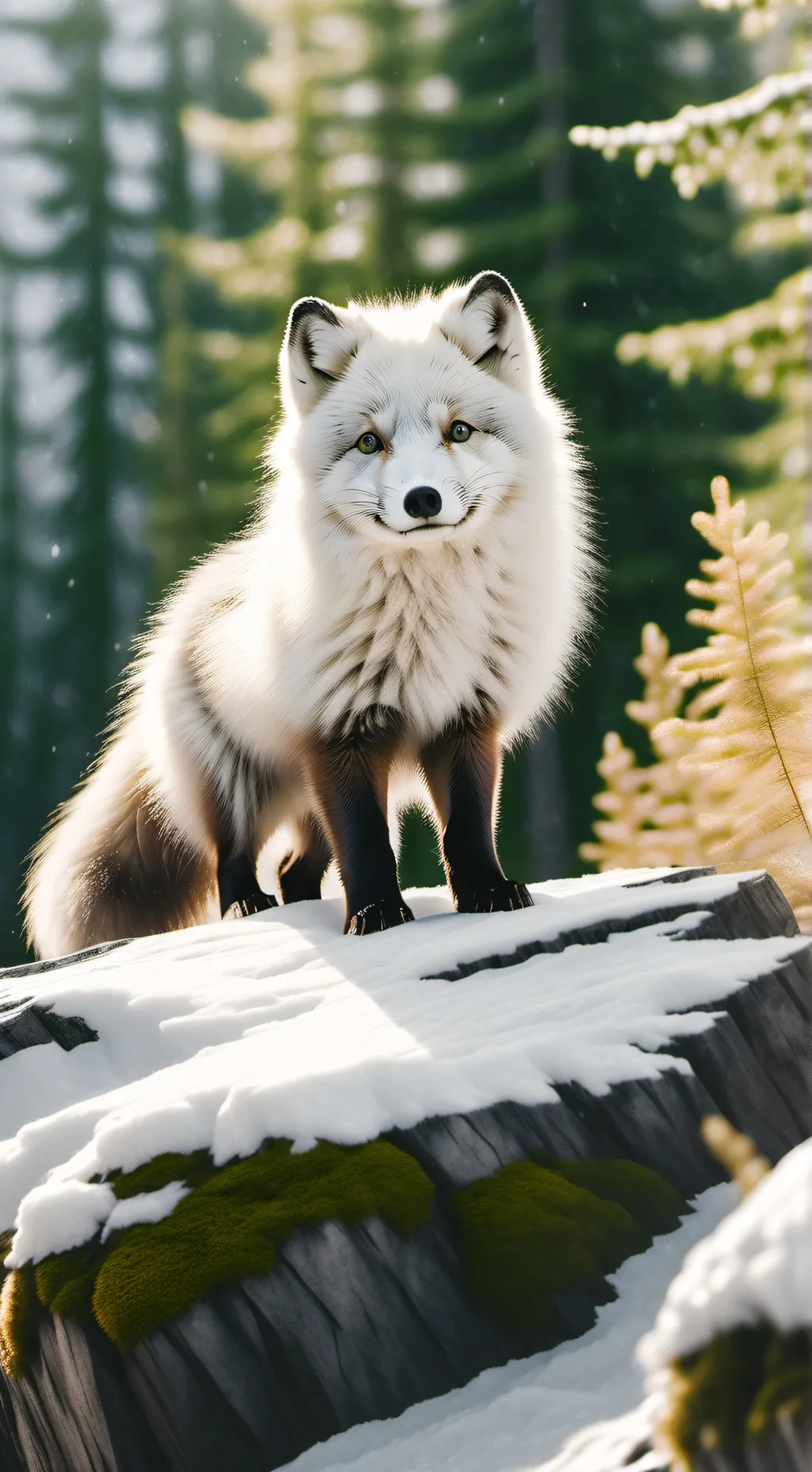 ai character: Arctic fox! background