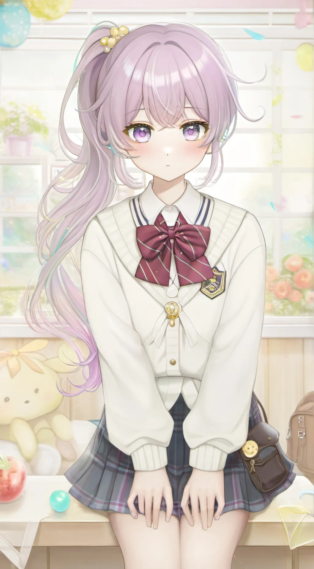 ai character: rose background
