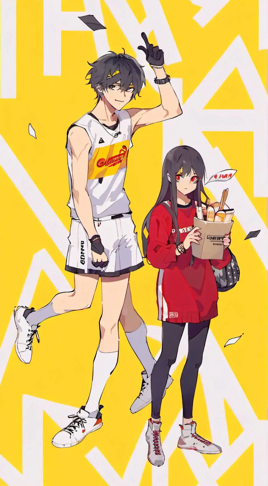 ai character: frère et sœur  background