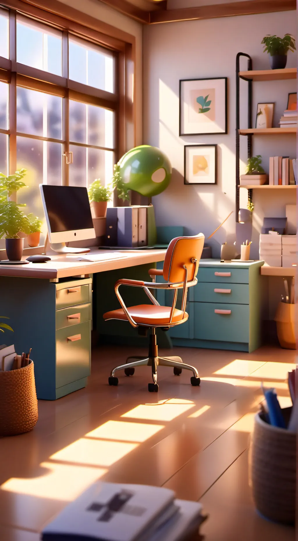 ai character: the office room background