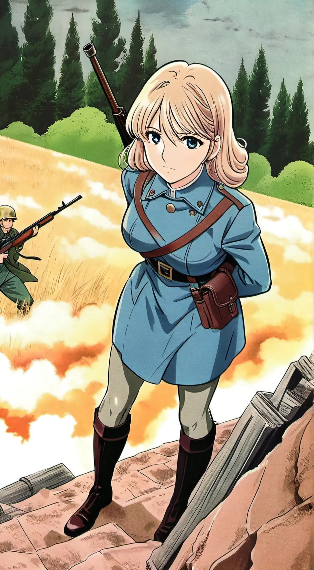 ai character: giantess russian  background