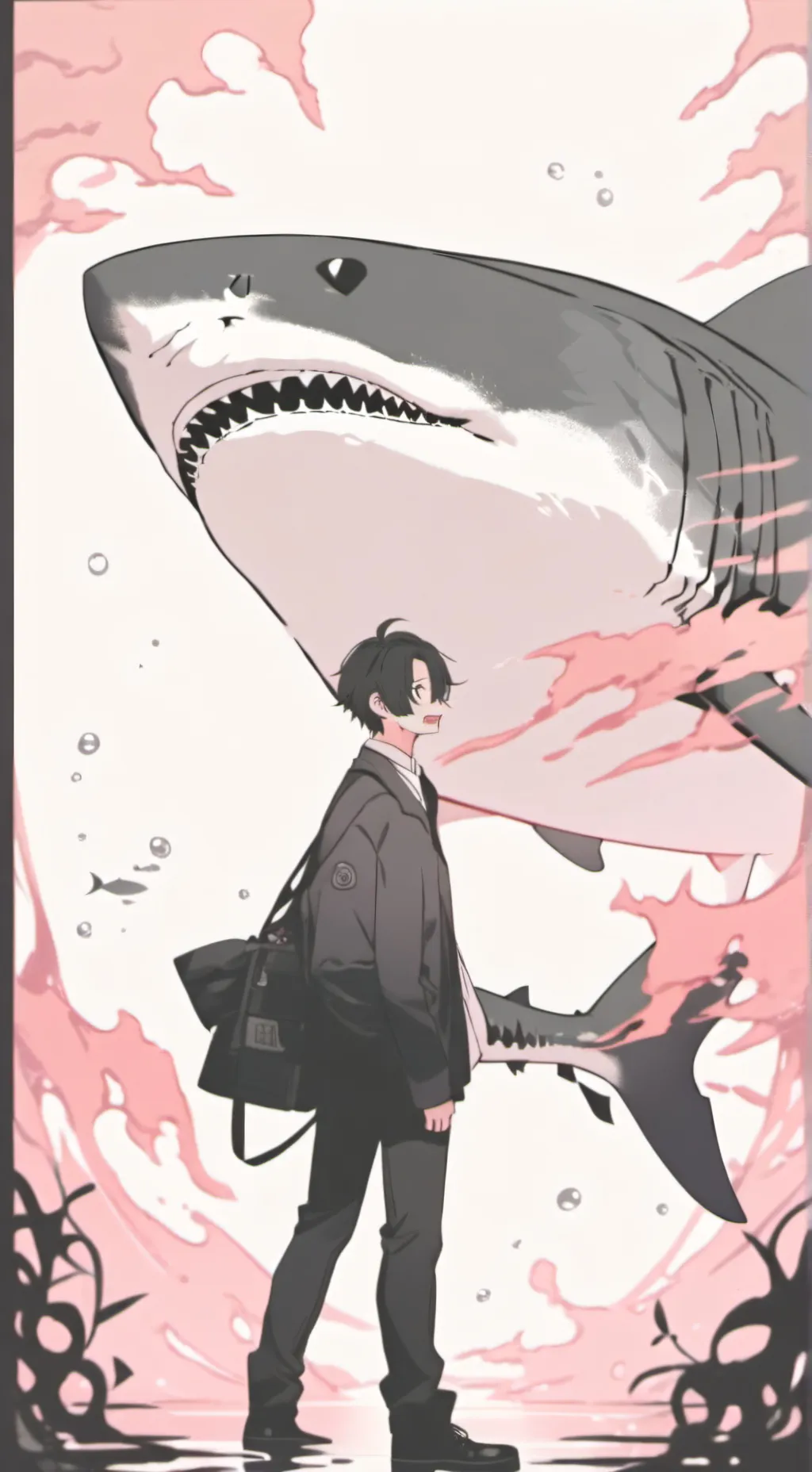 ai character: tiger shark  background