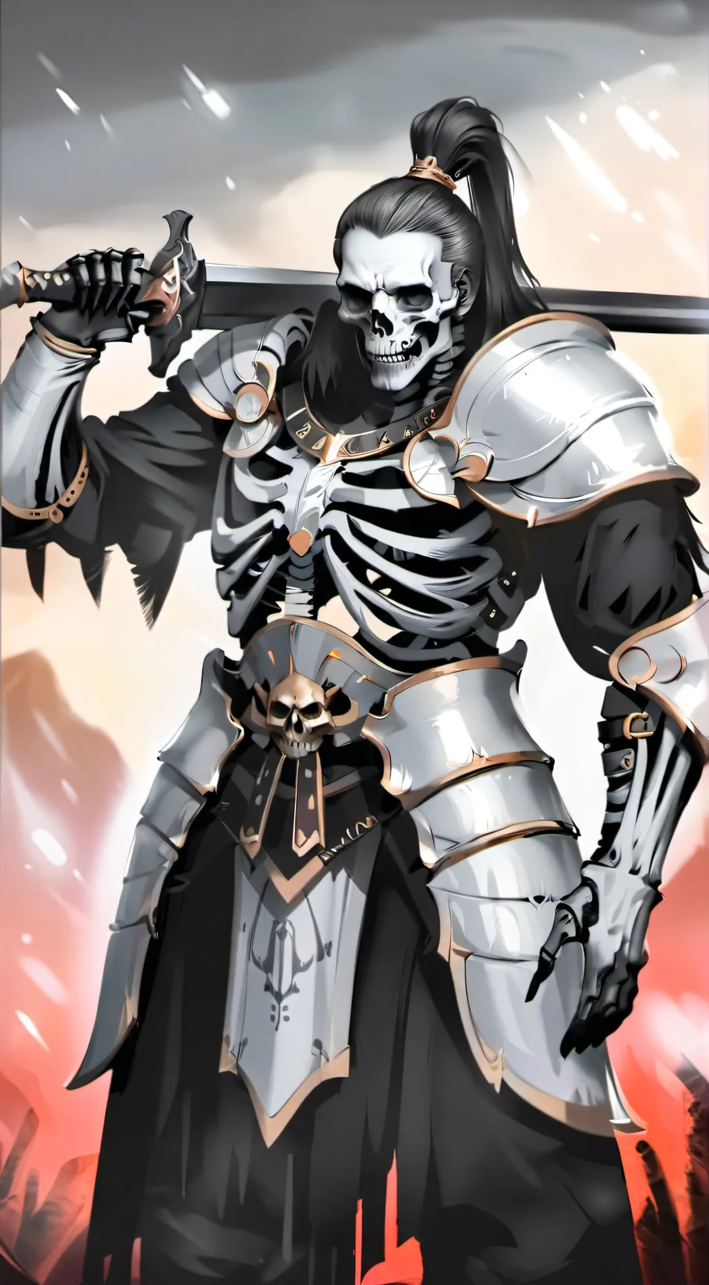 ai character: Skeleton knight background
