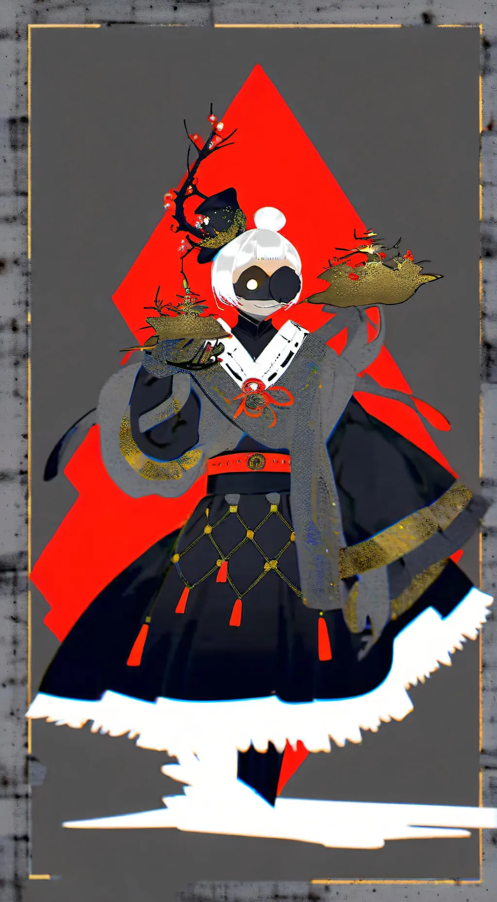 ai character: Rojo Corazón background