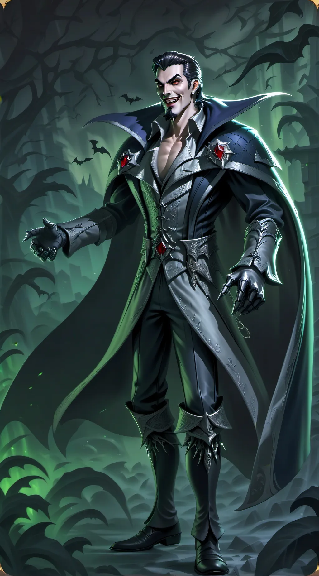 ai character: Dracula  background