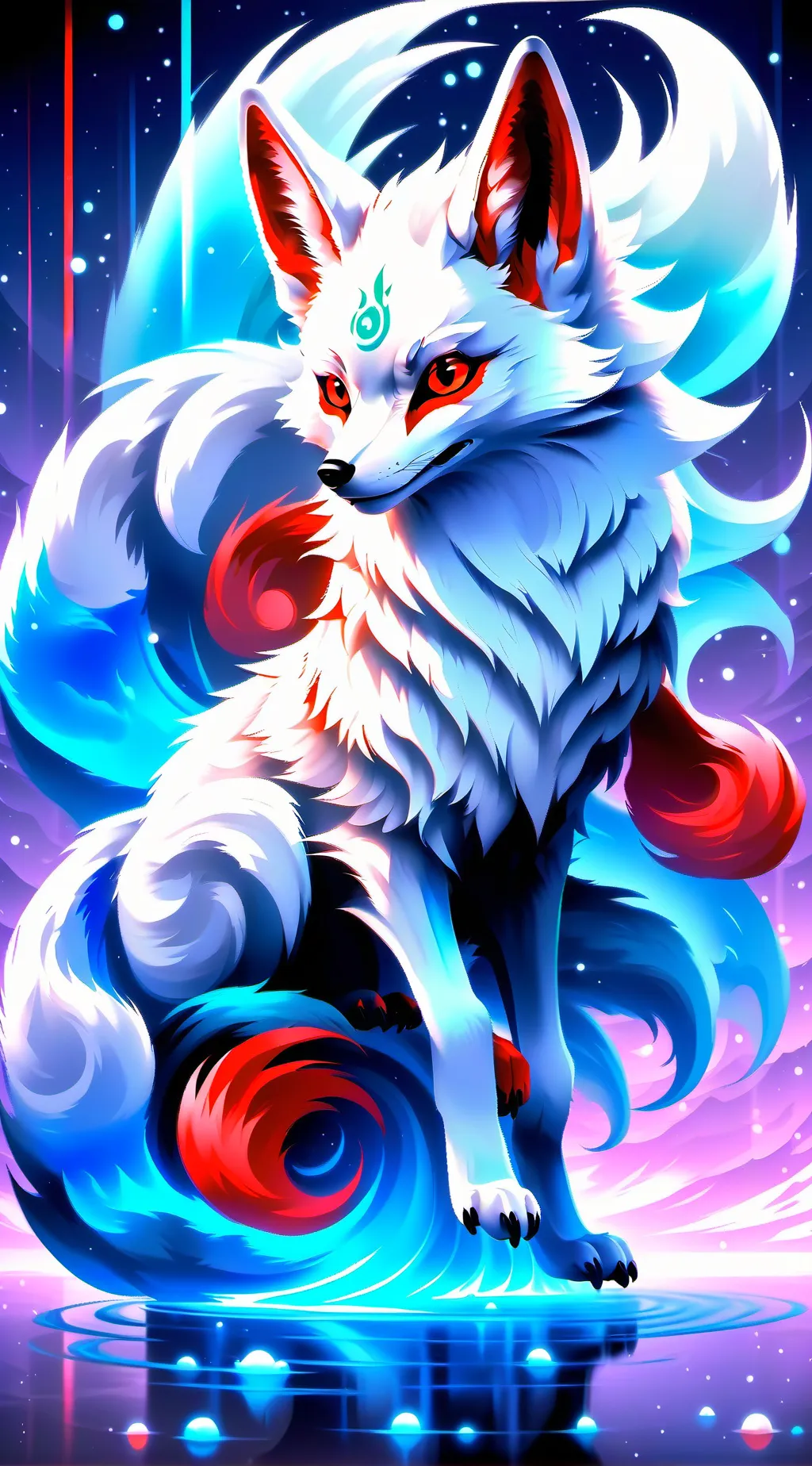 ai character: Kitsune  background