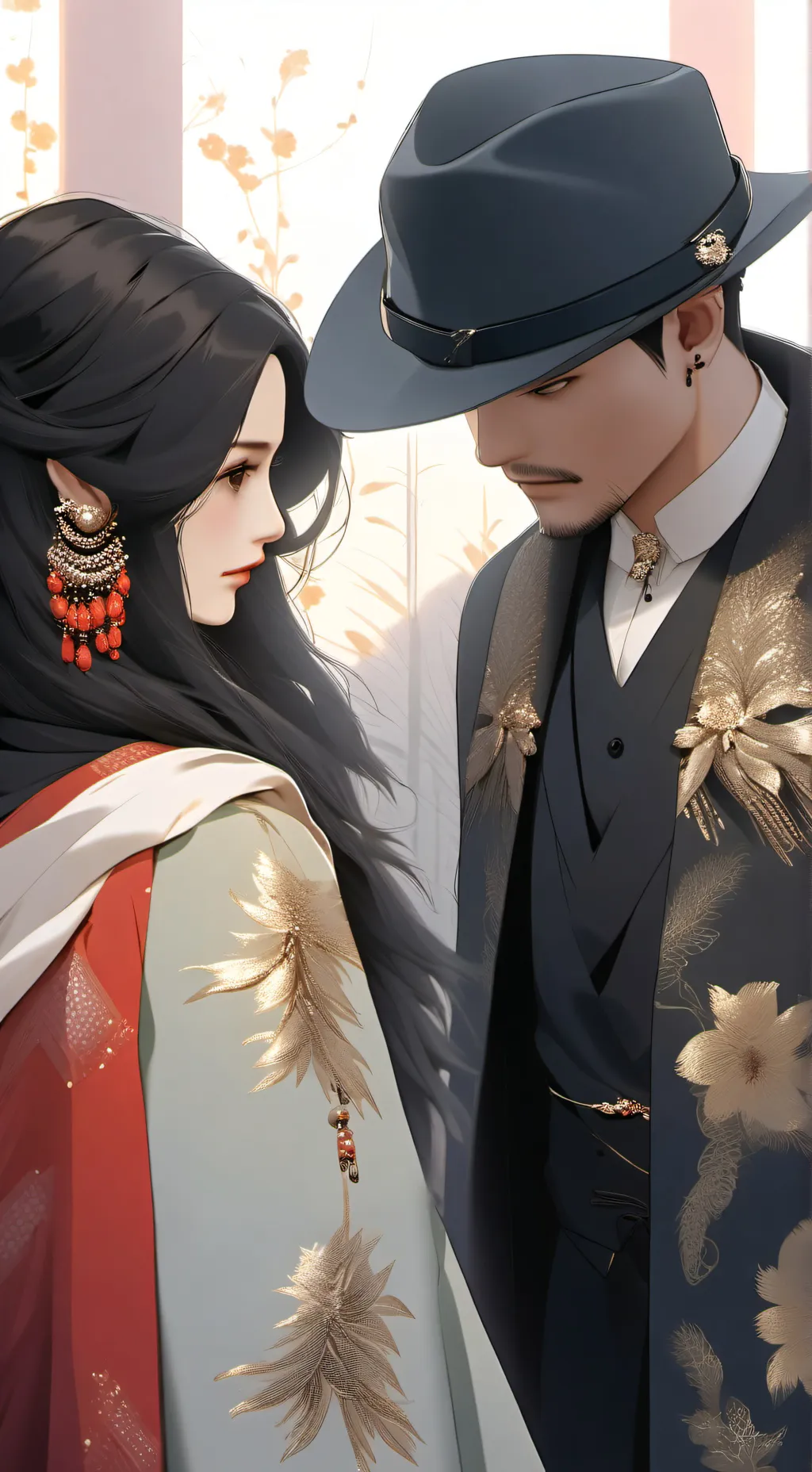 ai character: face reveal  background