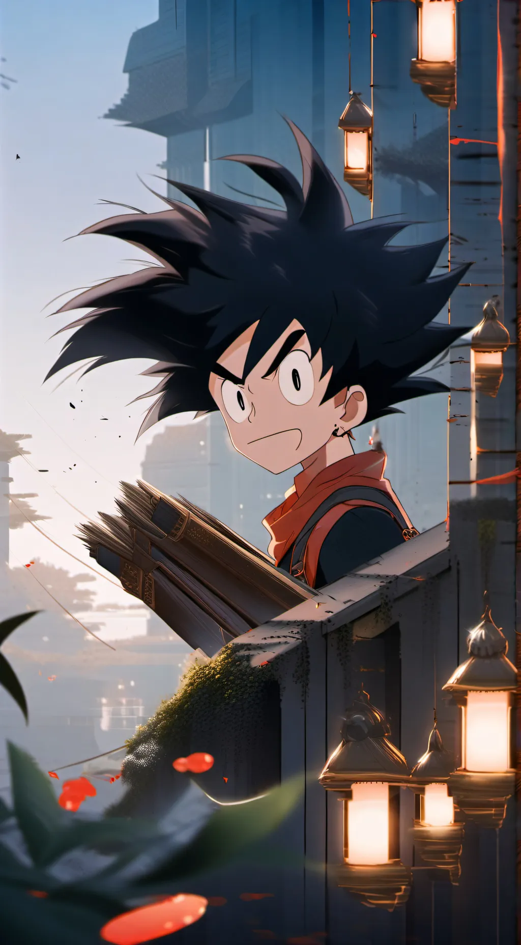 ai character: kid goku background