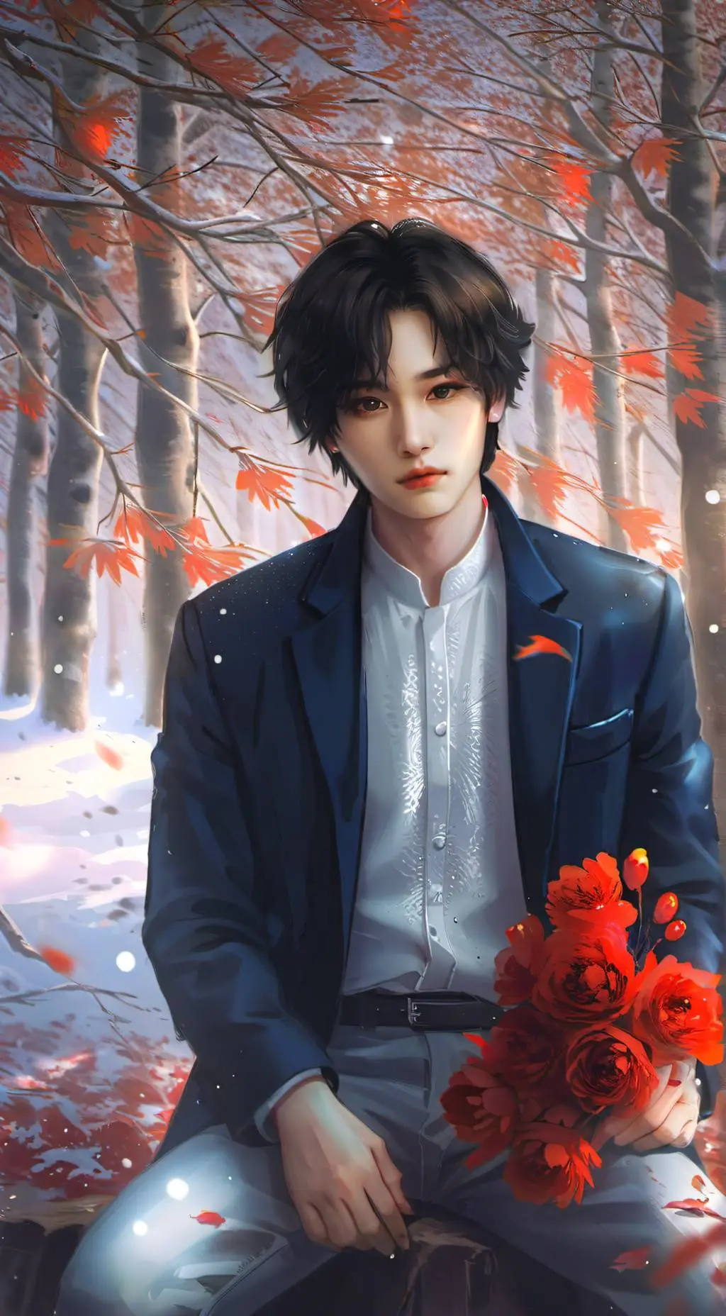 ai character: 夜 background