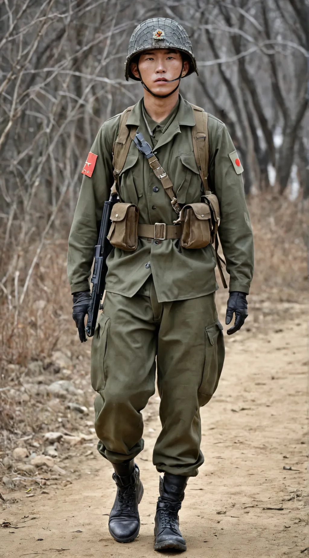 ai character: Northkoreansoldier background
