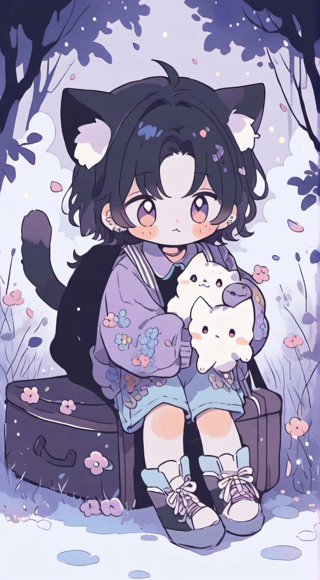 ai character: gatita abandonada  background