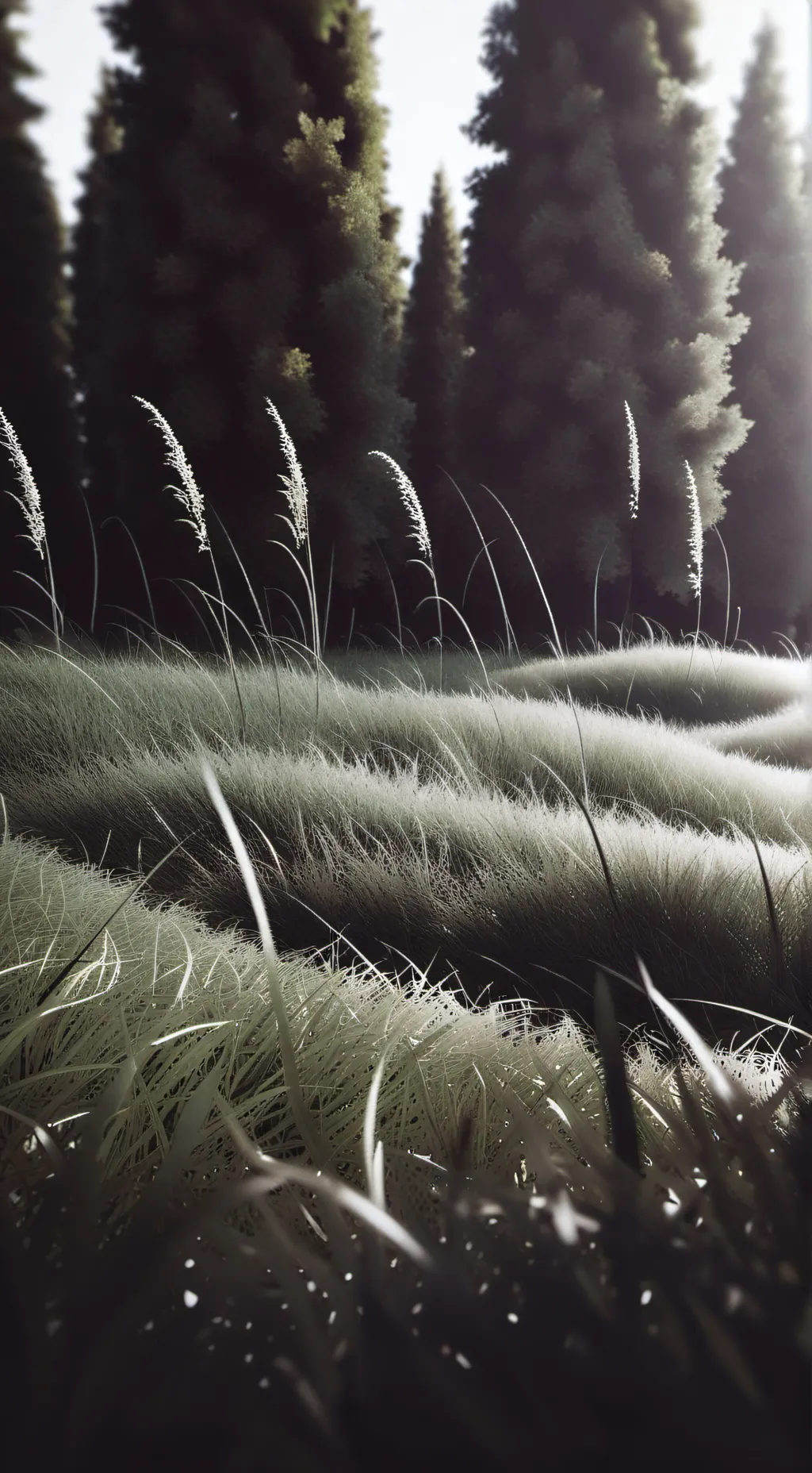 ai character: Roasting grass background