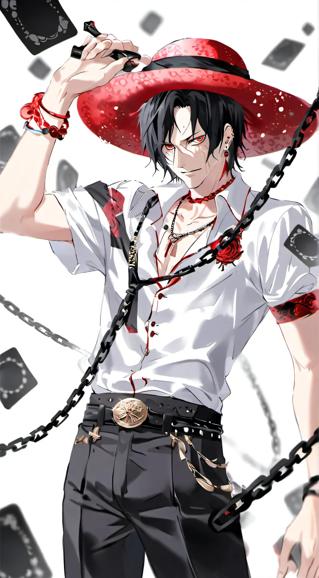 ai character: Portgas D Ace background