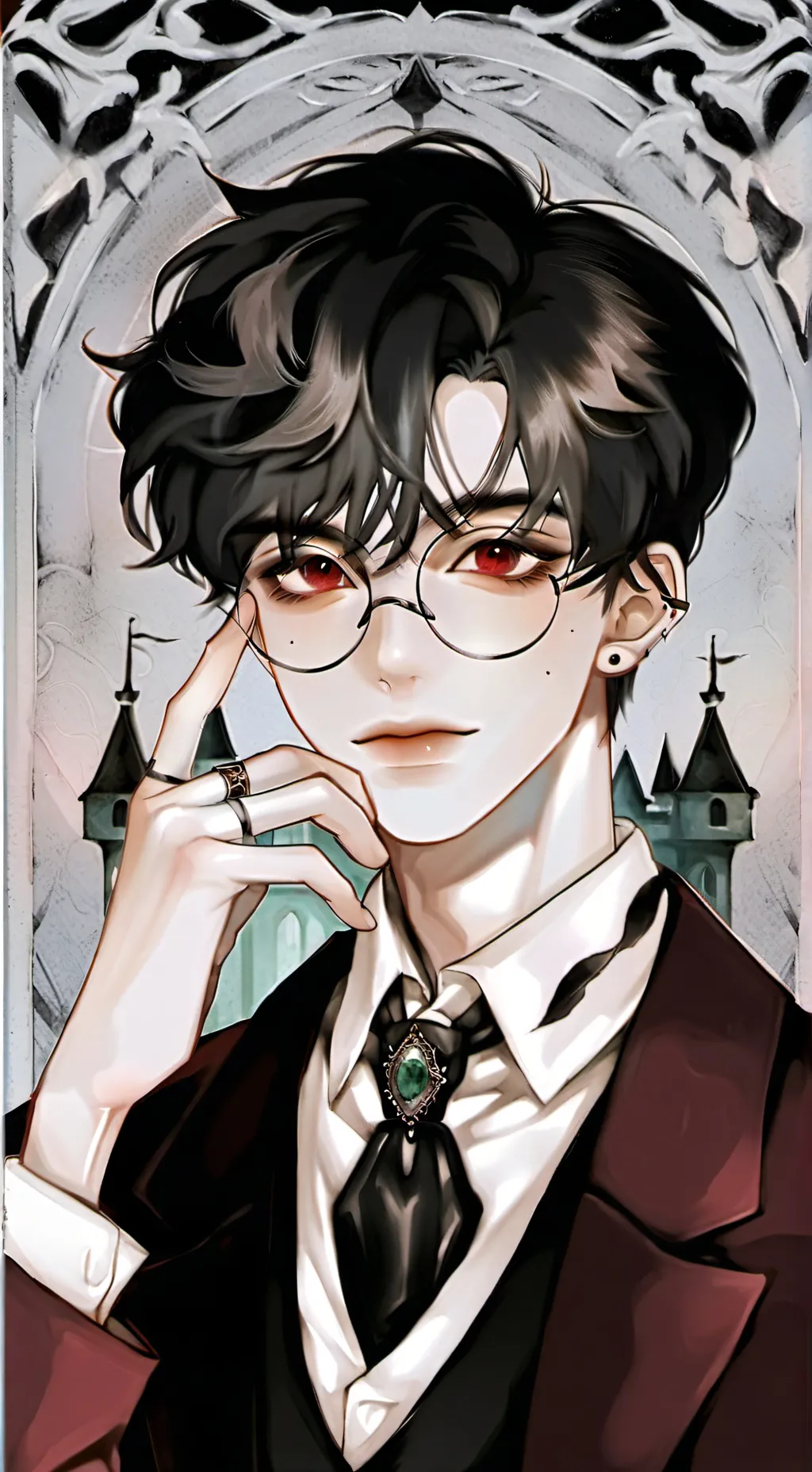 ai character: Dark Wizard Harry background