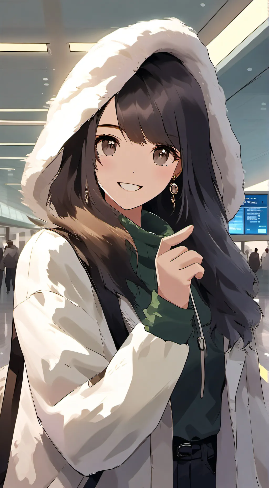 ai character: Sprunki Airport background