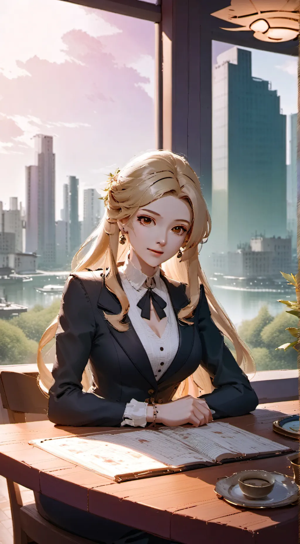 ai character: Elisabeth Carter  background