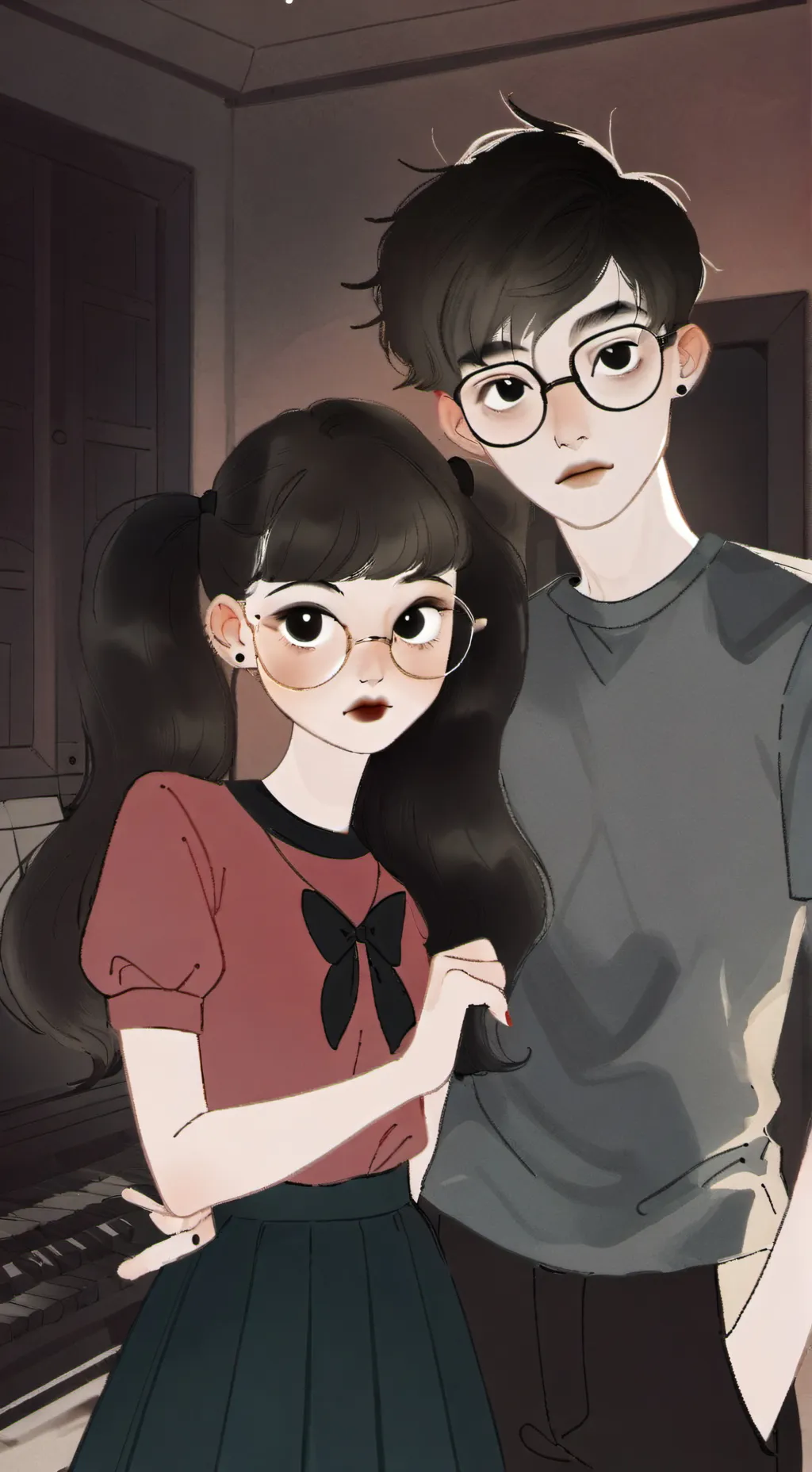 ai character: Amy & Asher background