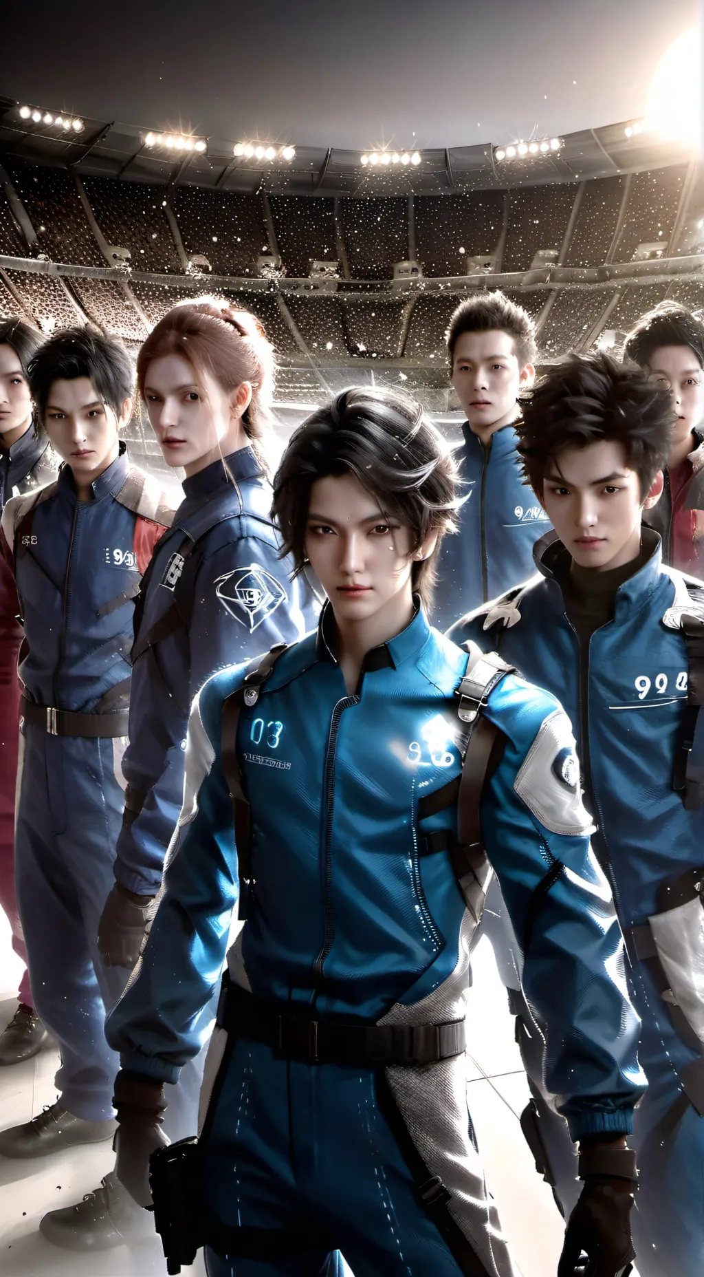 ai character: Skz X Squid Game background