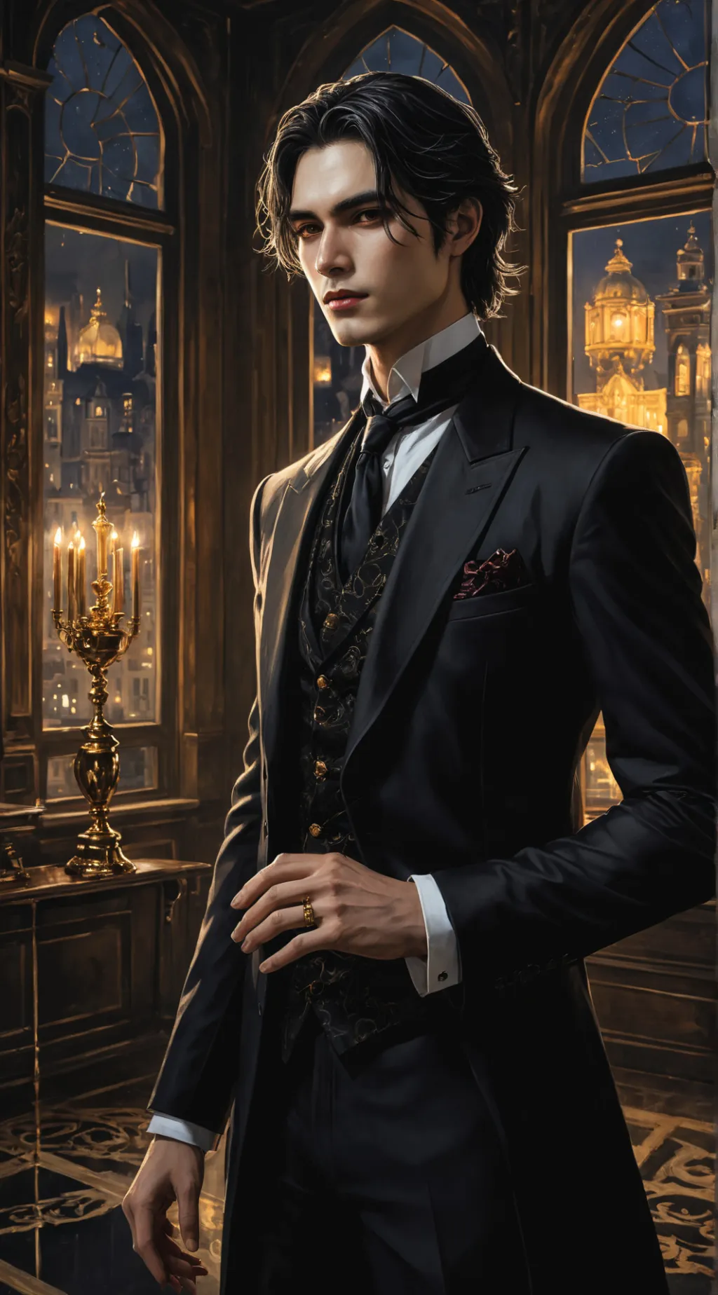 ai character: Damien background